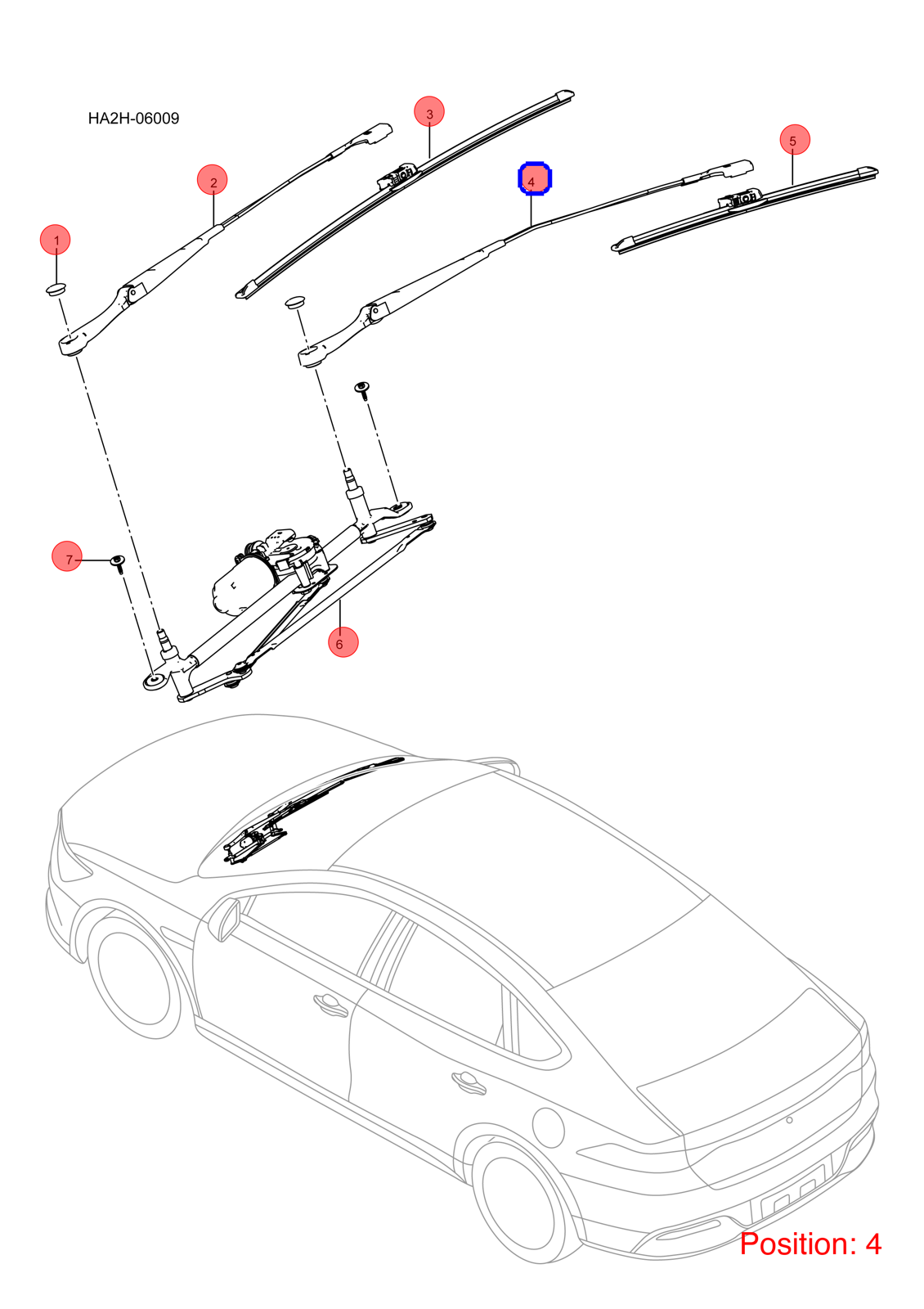 BYD Wiper arm OEM 1361124600 HAD5205200A FOR Qin KING Chazor Seal5 Destroyer 1361124600-BYD_OEM