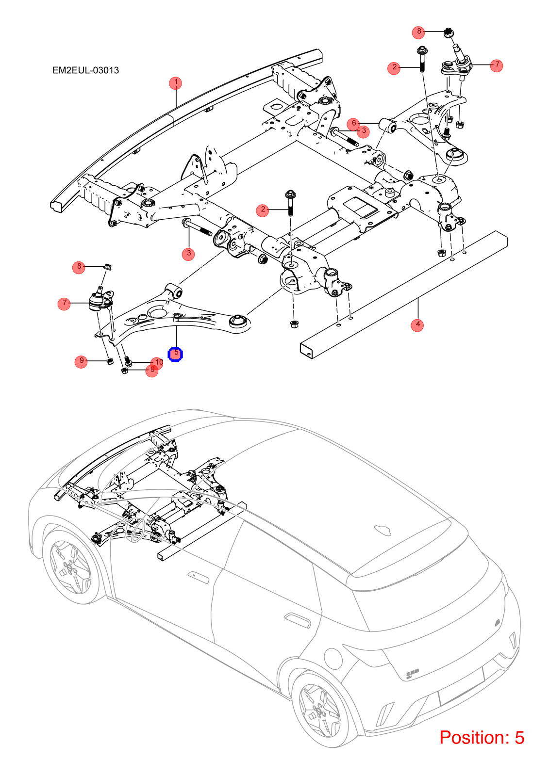 BYD Control arm OEM 1361602400 EM2EU2904010 FOR Dolphin 1361602400-BYD_OEM