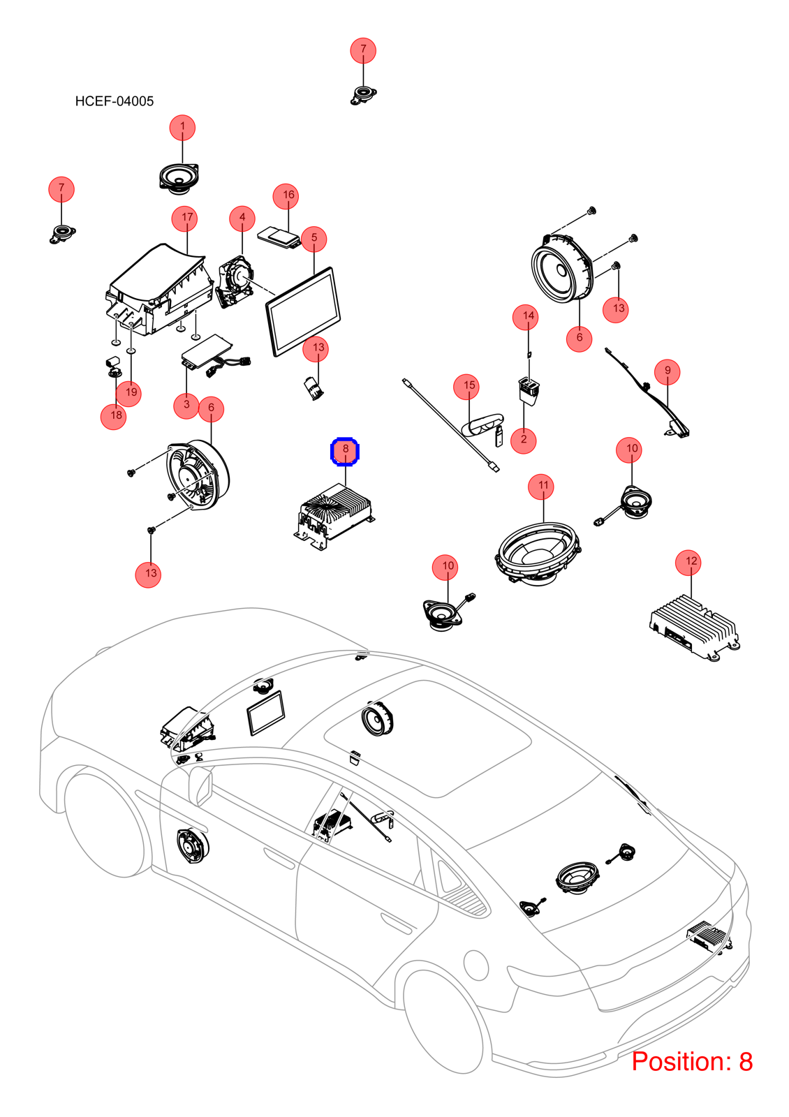 BYD Multimedia computer OEM 1361994100 HCHX7924200DEE4 FOR Han 1361994100-BYD_OEM
