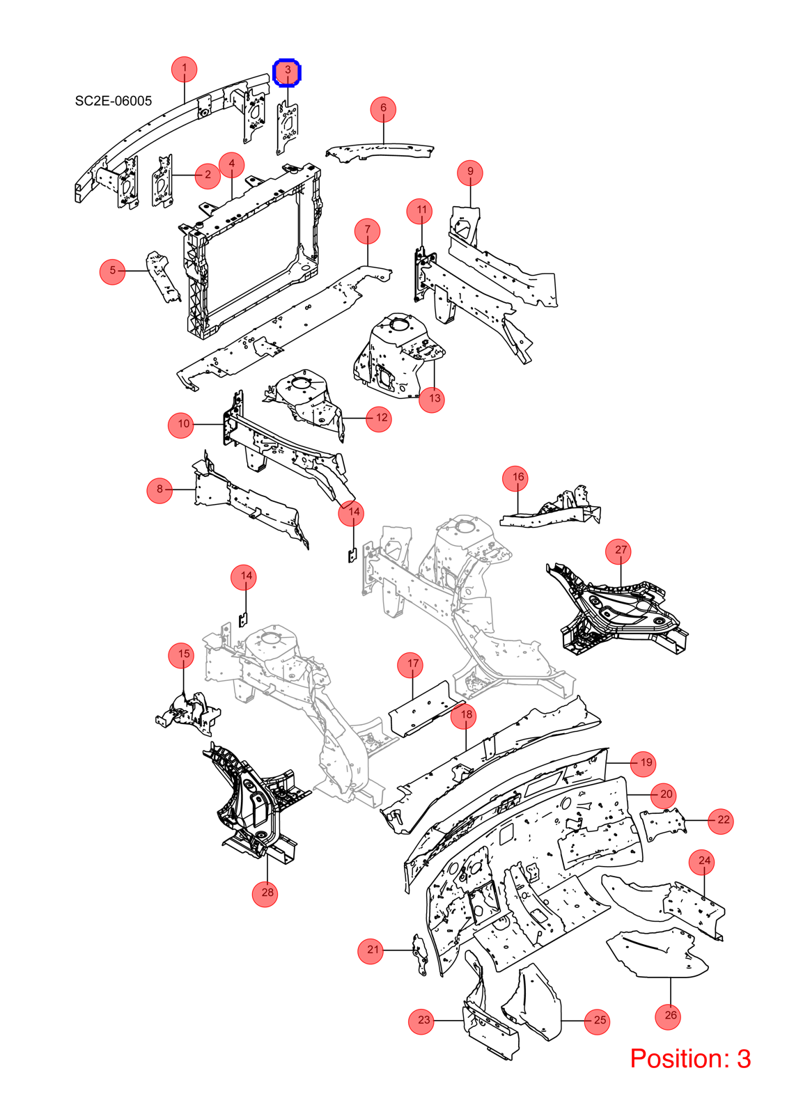 BYD Bumper frame bracket OEM 1362340200 SC2E530155977 FOR Atto3 Yuan 1362340200-BYD_OEM
