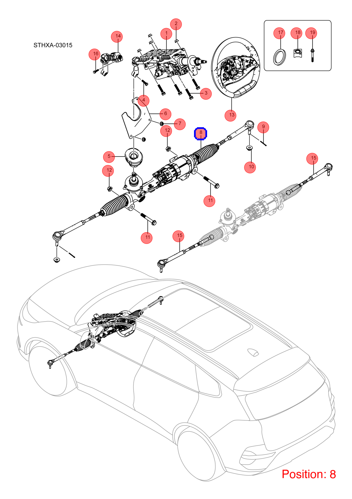 BYD Steering gear OEM 1362553000 STHM3421010 FOR Tang 1362553000-BYD_OEM