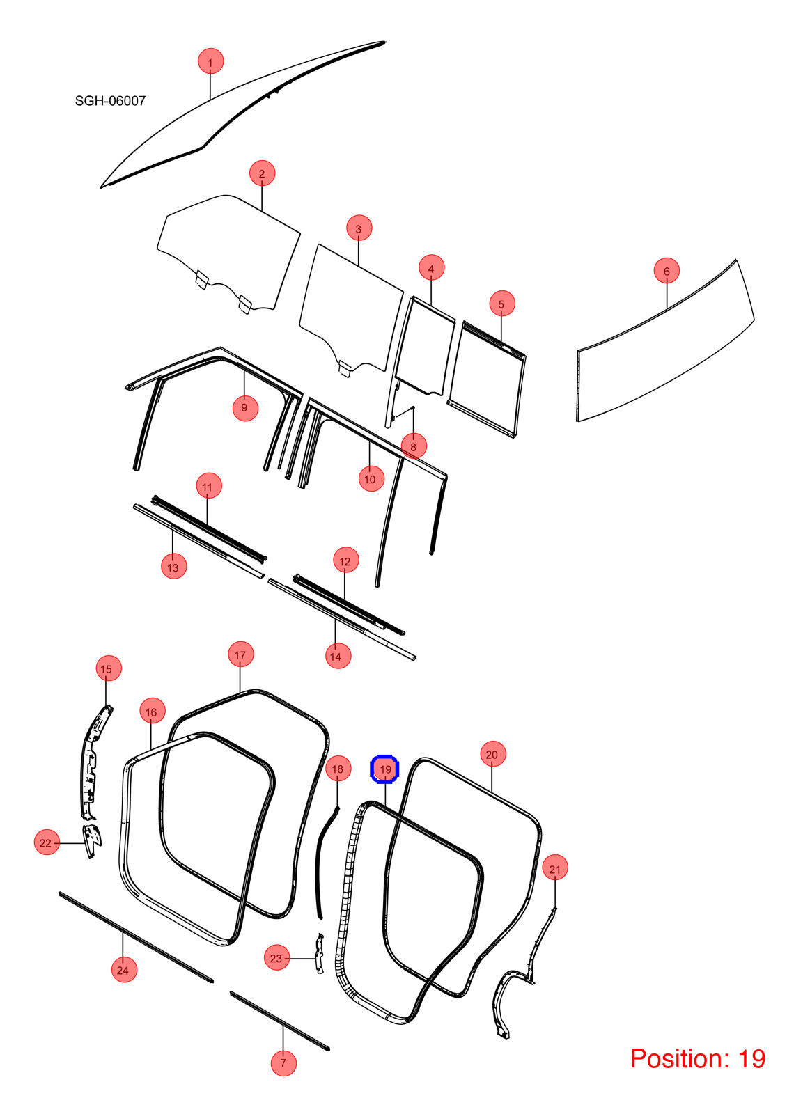 BYD Door weatherstrip OEM 1363138600 SGH6207111 FOR YANGWANG 1363138600-BYD_OEM