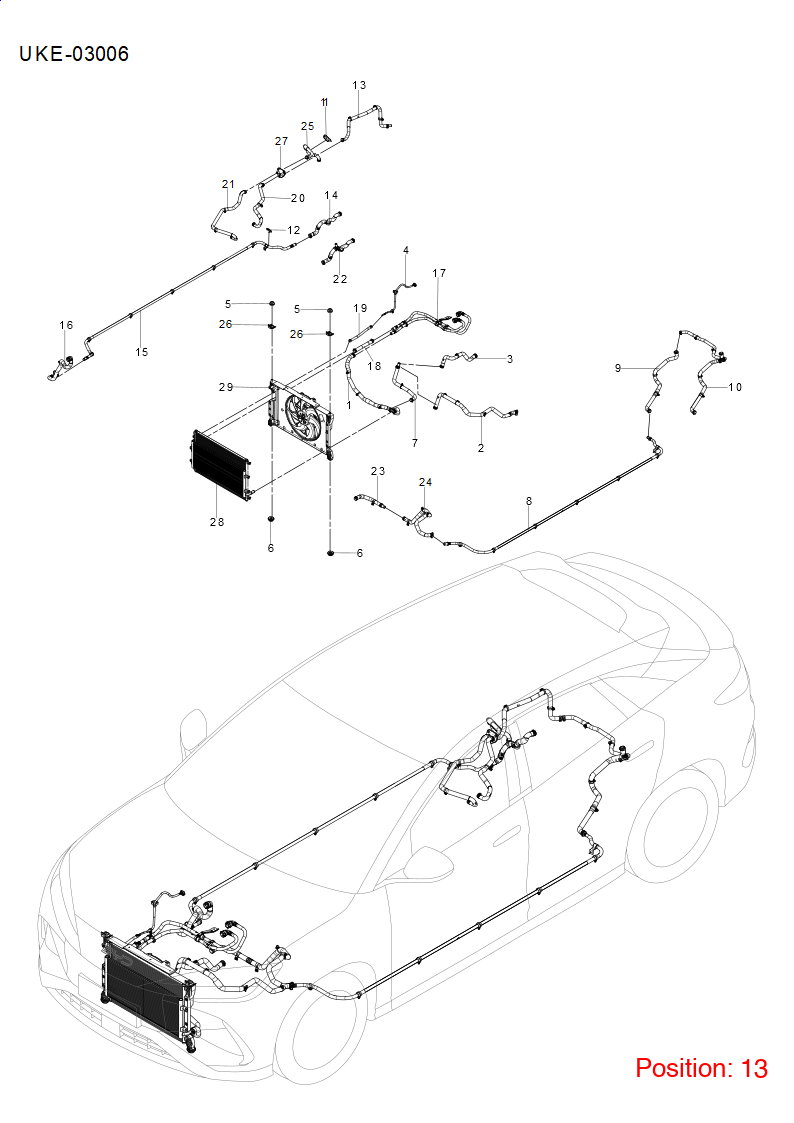 BYD Water pipe OEM 1363260200 EKEB1303150A FOR Seal 1363260200-BYD_OEM