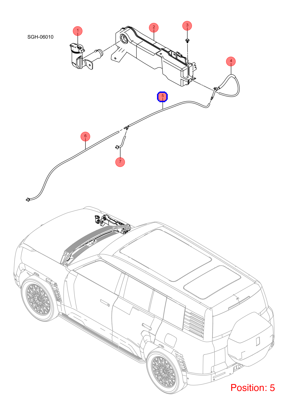 BYD Wiper spray pipe OEM 1363991800 SGH5207220 FOR YANGWANG 1363991800-BYD_OEM