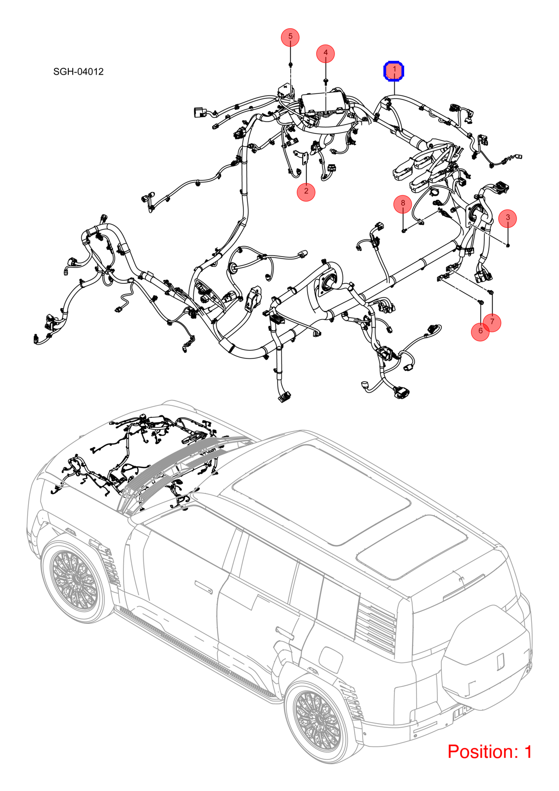 BYD Engine wiring harness OEM 1364088400 SGHA4011100C FOR YANGWANG 1364088400-BYD_OEM