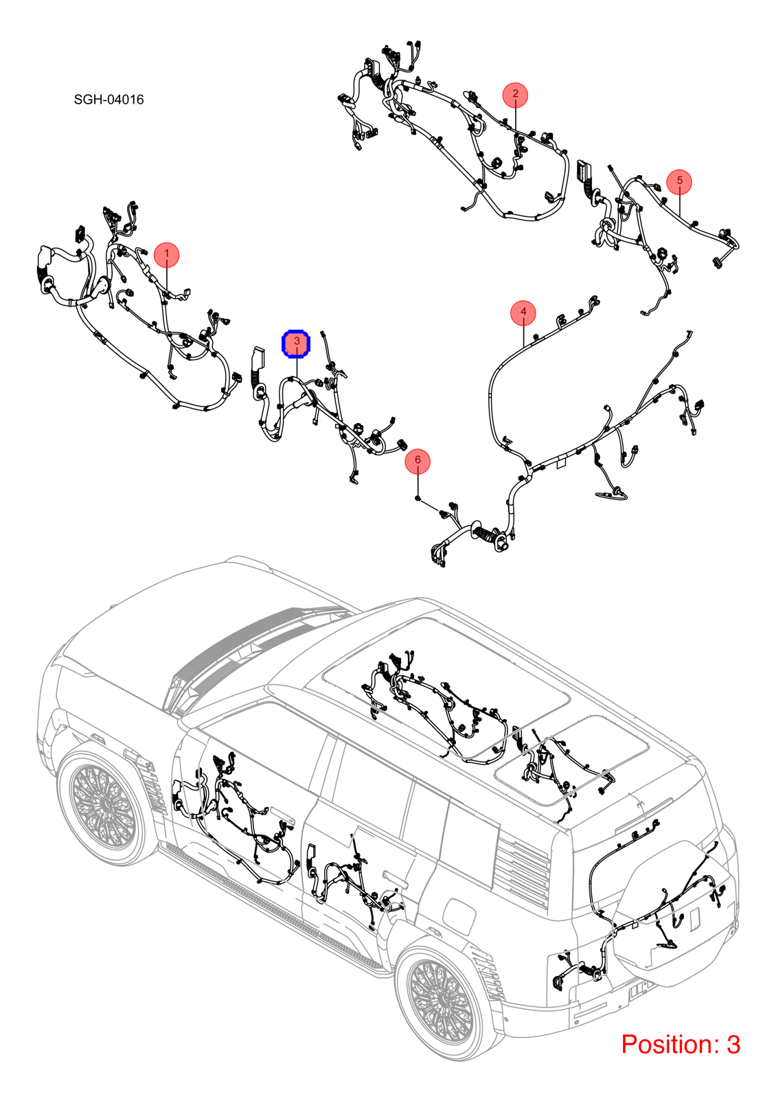BYD Door wiring harness OEM 1364095900 SGHA4002300C FOR YANGWANG 1364095900-BYD_OEM