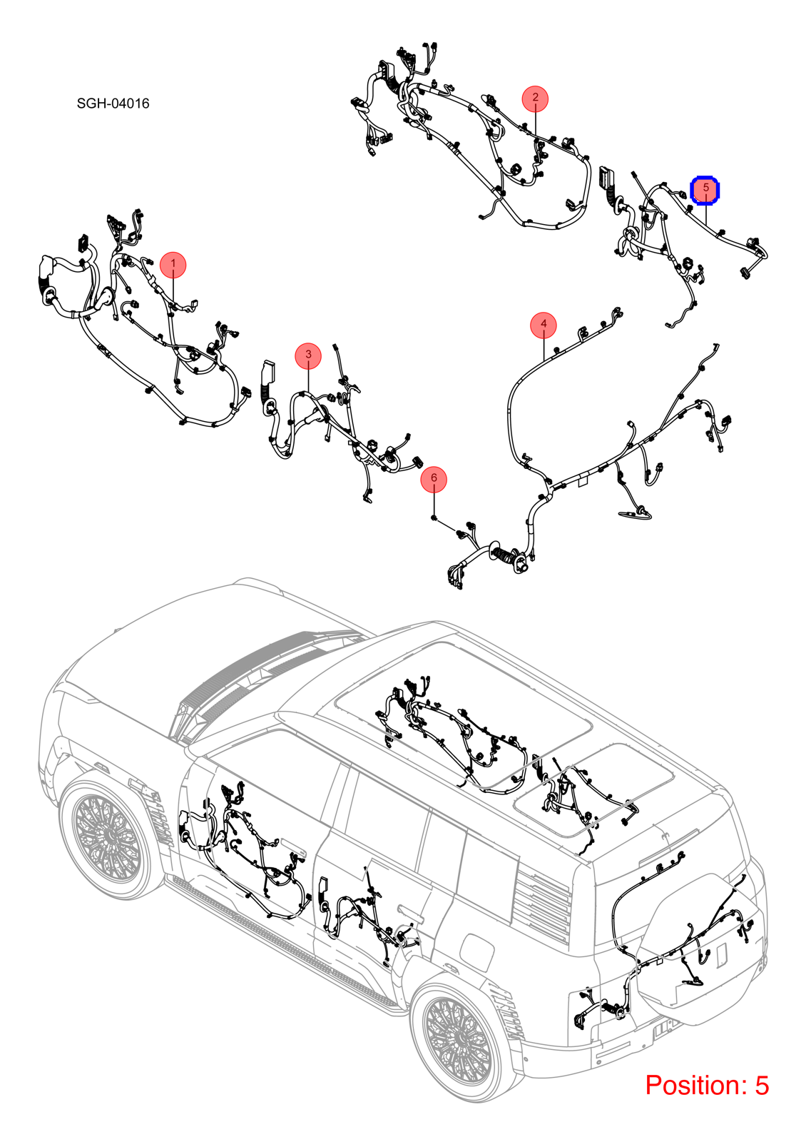 BYD Door wiring harness OEM 1364097200 SGHA4002400C FOR YANGWANG 1364097200-BYD_OEM