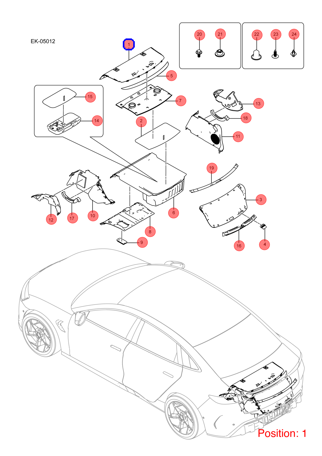 BYD Rear window sill trim OEM 1364207700 EKEA5602010C FOR Seal 1364207700-BYD_OEM