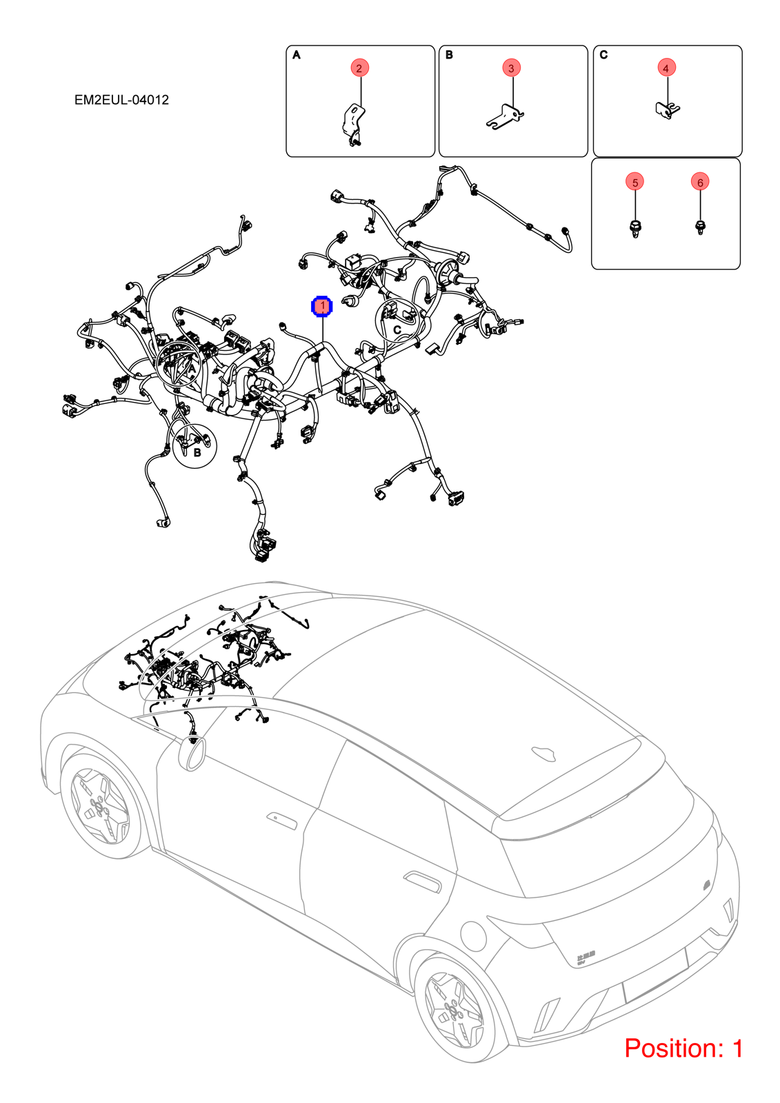 BYD Engine wiring harness OEM 1364941400 EM2EYA4011100B FOR Dolphin 1364941400-BYD_OEM