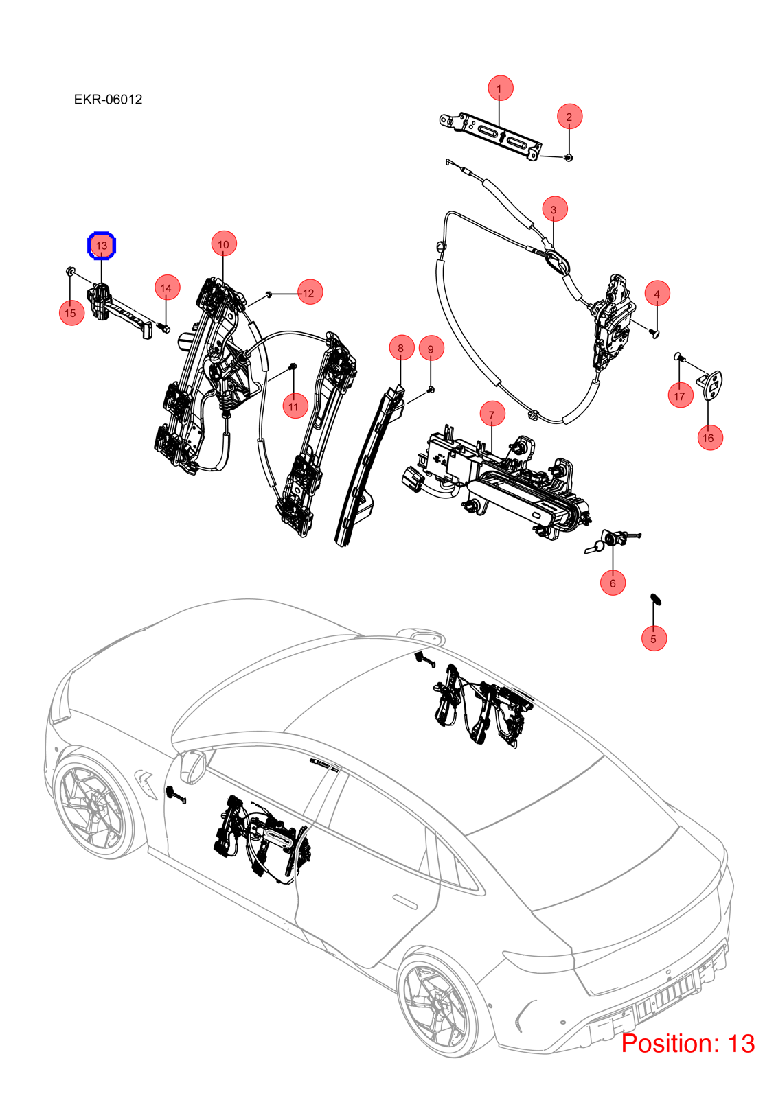 BYD Door Brake OEM 1365008100 EKEA6109100A FOR Seal 1365008100-BYD_OEM