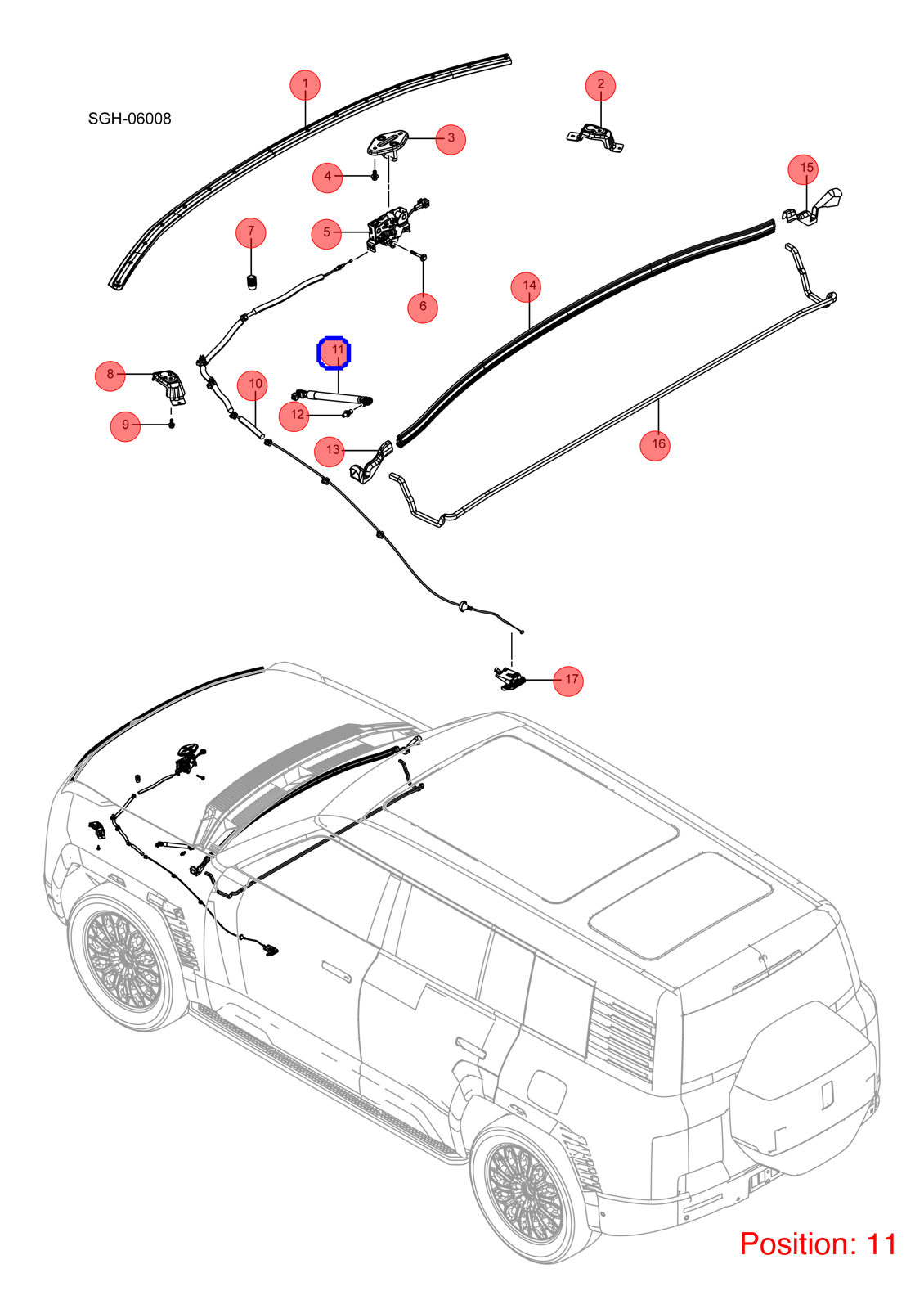 BYD Hood Lift Support OEM 1365316700 SGH8402911 FOR YANGWANG 1365316700-BYD_OEM