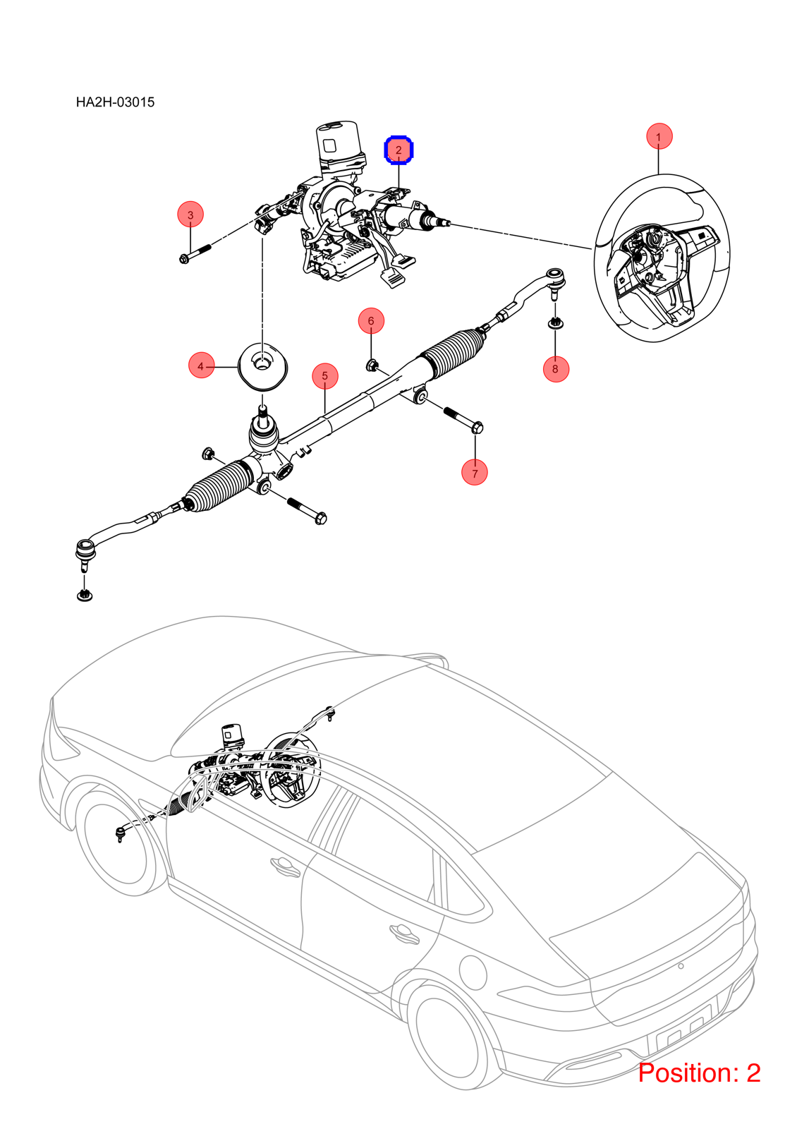 BYD Steering column OEM 1367035900 HA2HE3414010D FOR Qin KING Chazor Seal5 Destroyer 1367035900-BYD_OEM