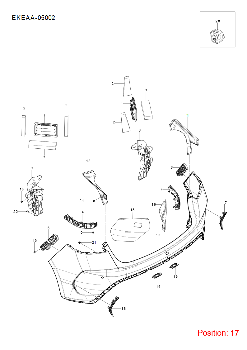 BYD Bumper Trim OEM 1369136500 EKEA2804116 FOR Seal 1369136500-BYD_OEM