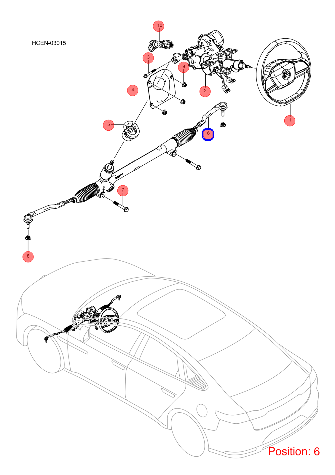 BYD Steering gear OEM 1369948200 HC3401010A FOR Han 1369948200-BYD_OEM