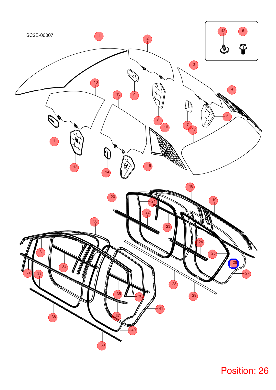 BYD Door glass pressure strip OEM 1370628300 SC2EM6207116 FOR Atto3 Yuan 1370628300-BYD_OEM