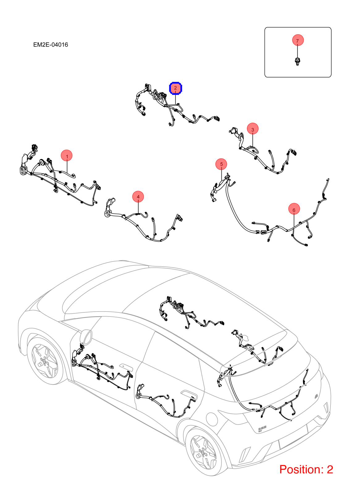 BYD Door wiring harness OEM 1371242200 EM2ECA4002200A FOR Dolphin 1371242200-BYD_OEM