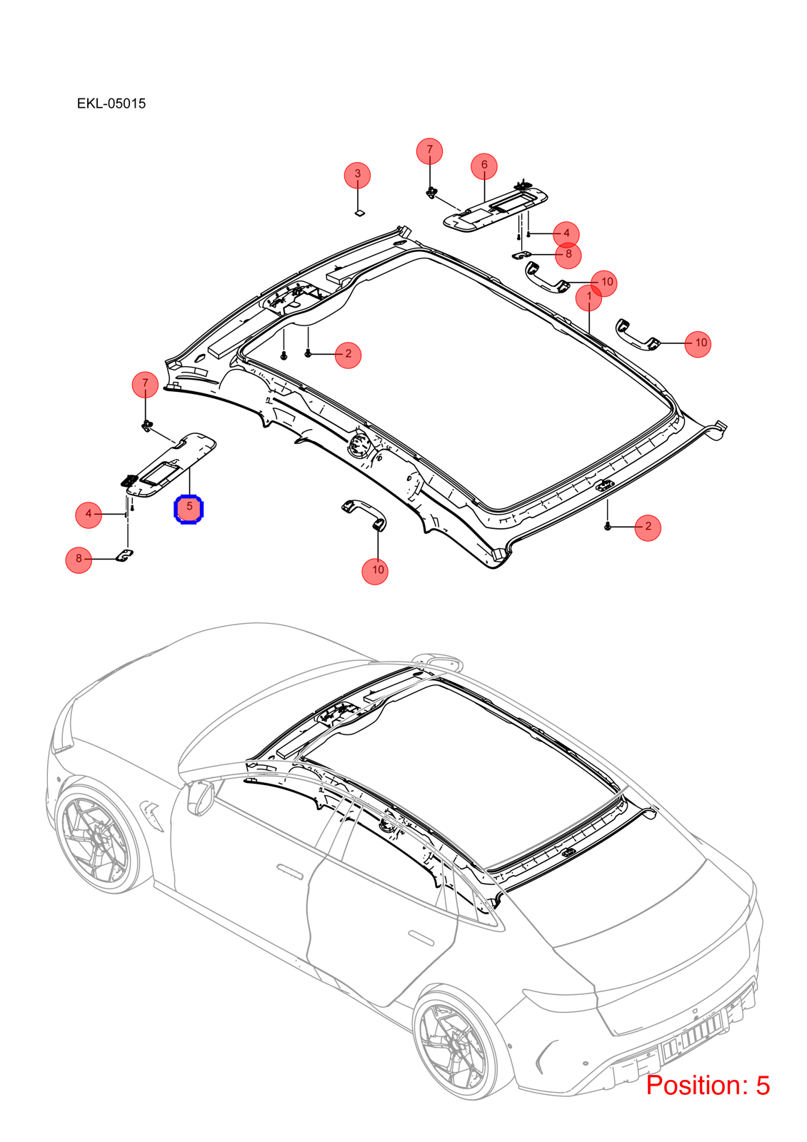 BYD Sun visor OEM 1371457400 HC8204010AD1 FOR Seal 1371457400-BYD_OEM
