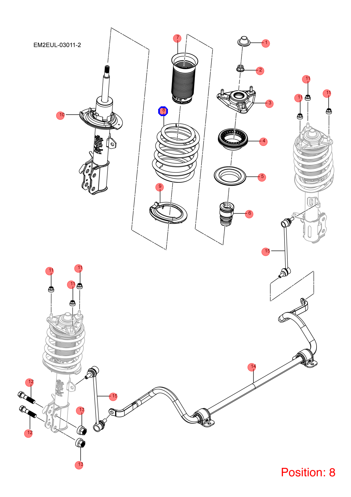 BYD Shock absorber spring OEM 1372109000 EM2EU2905311 FOR Dolphin 1372109000-BYD_OEM