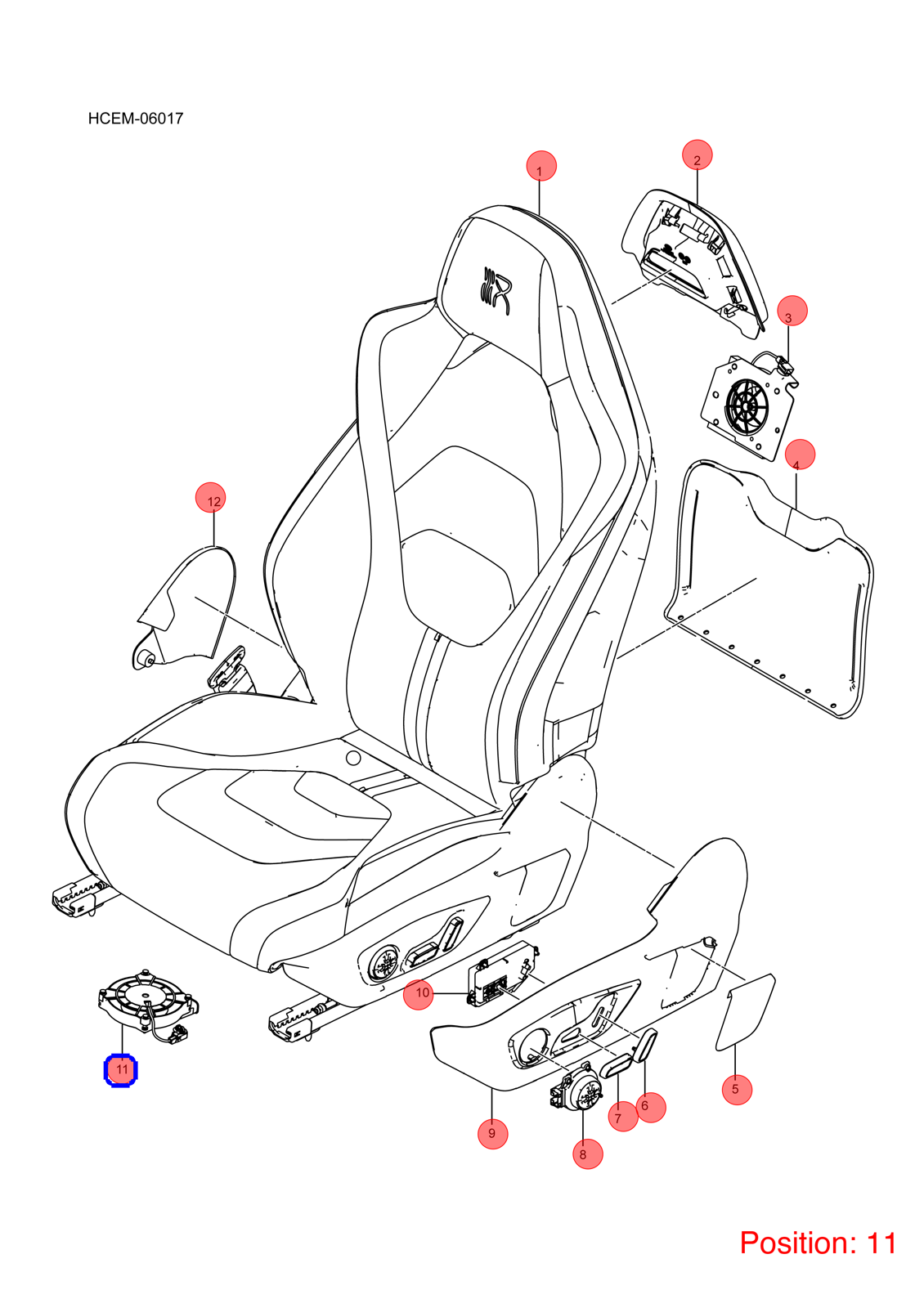 BYD Seat fan OEM 1374061700 HCEF3760300 FOR Han 1374061700-BYD_OEM