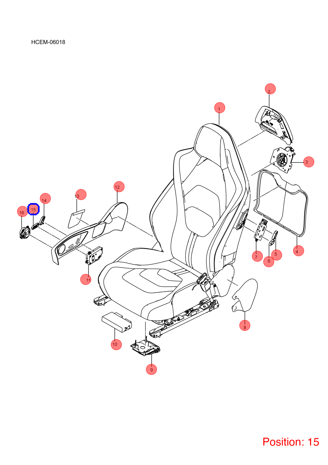 BYD Seat adjustment switch OEM 1374095900 HC374381000DQ FOR Han 1374095900-BYD_OEM
