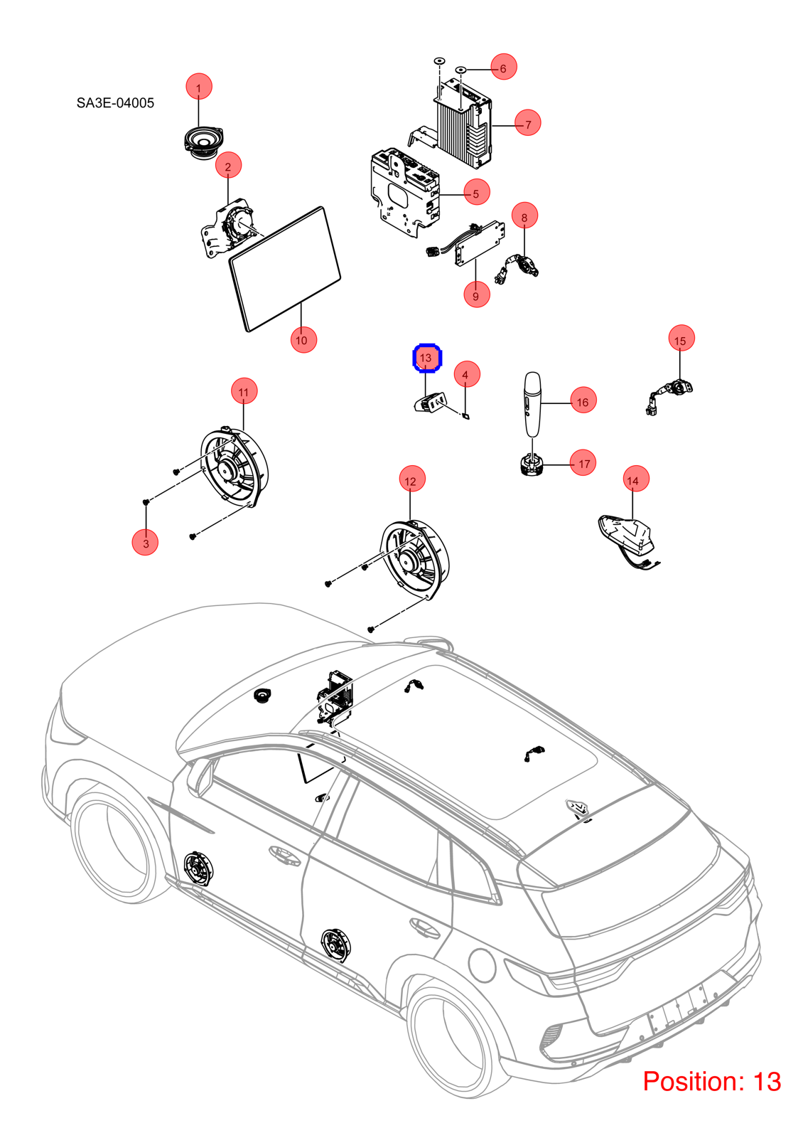 BYD USB port OEM 1375822300 SA3H7922010 FOR Song 1375822300-BYD_OEM