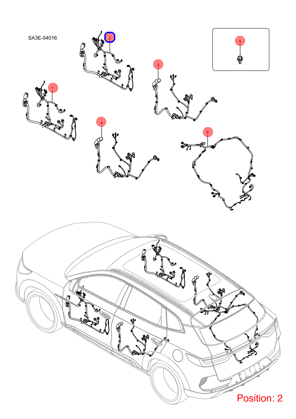BYD Door wiring harness OEM 1379049100 SA3EF4002200B FOR Song 1379049100-BYD_OEM