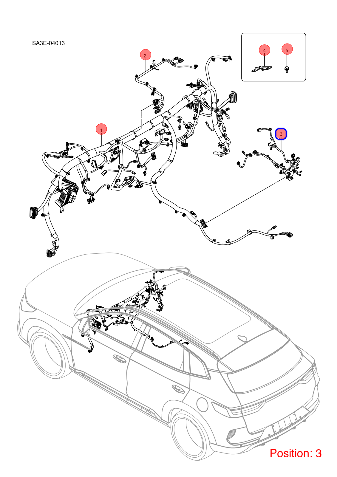 BYD Instrument panel wiring harness OEM 1379051100 SA3EF4003130B FOR Song 1379051100-BYD_OEM