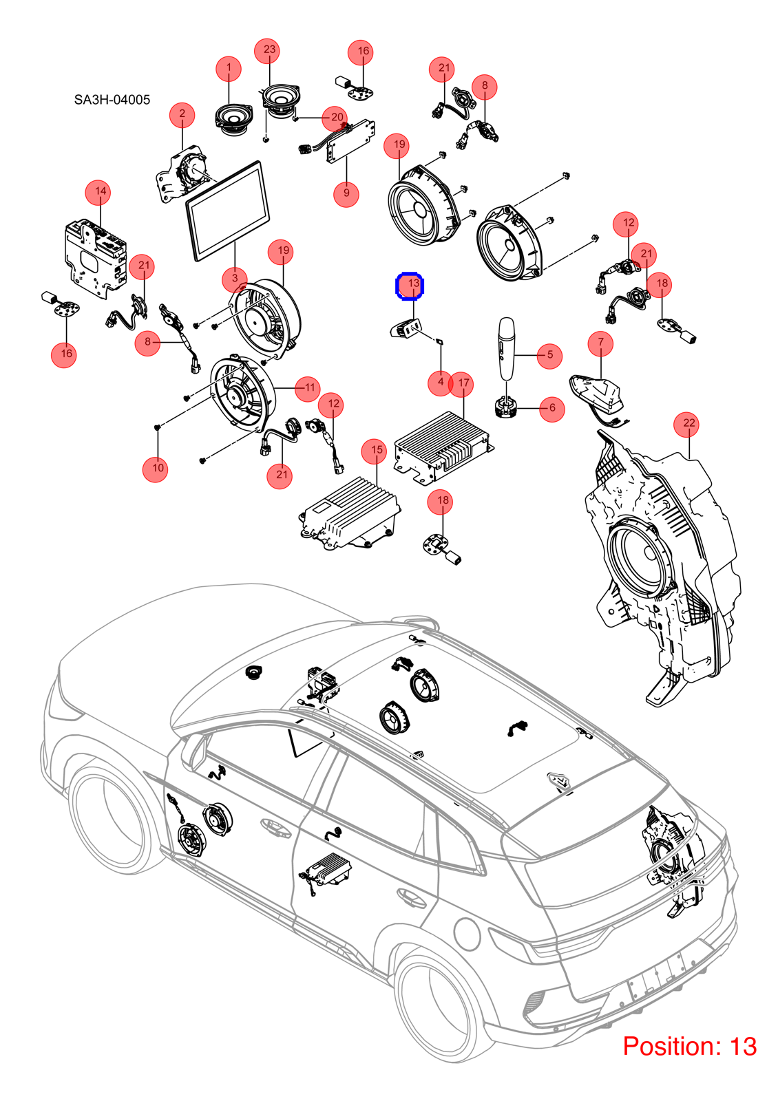 BYD USB port OEM 1381469400 SA3H7922010C FOR Song 1381469400-BYD_OEM
