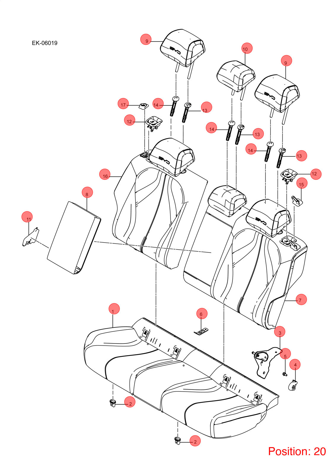BYD Seat lock mechanism OEM 1383531000 EKEA7005670 FOR Seal 1383531000-BYD_OEM