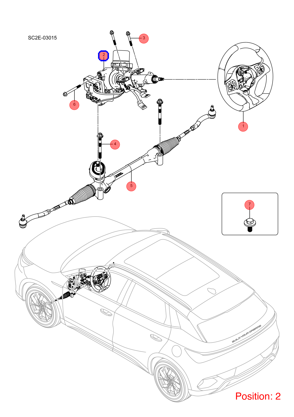 BYD Steering column OEM 1383594300 SC2EM3414010AD1 FOR Atto3 Yuan 1383594300-BYD_OEM