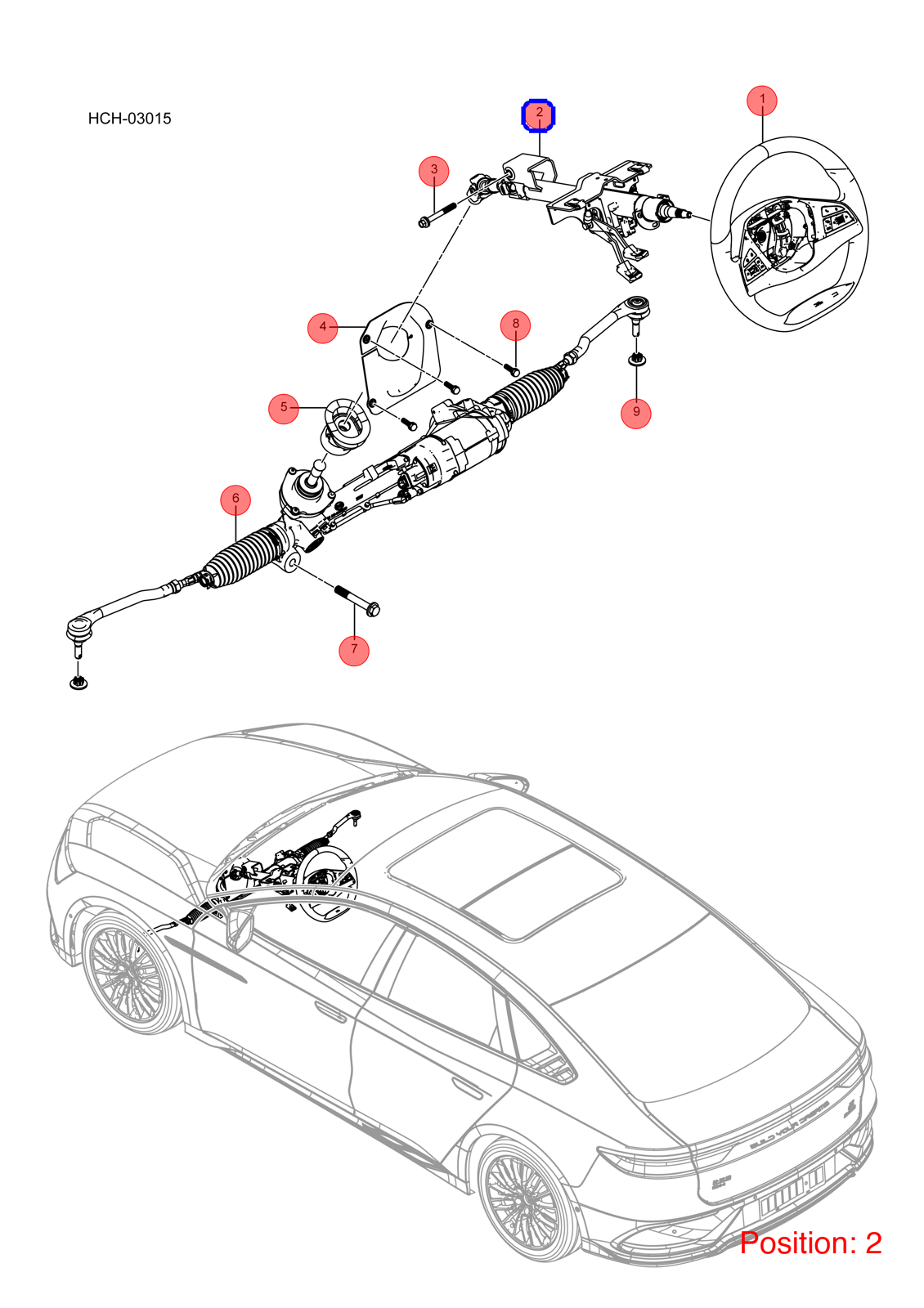 BYD Steering column OEM 1383839300 HC3414010D3 FOR Han 1383839300-BYD_OEM