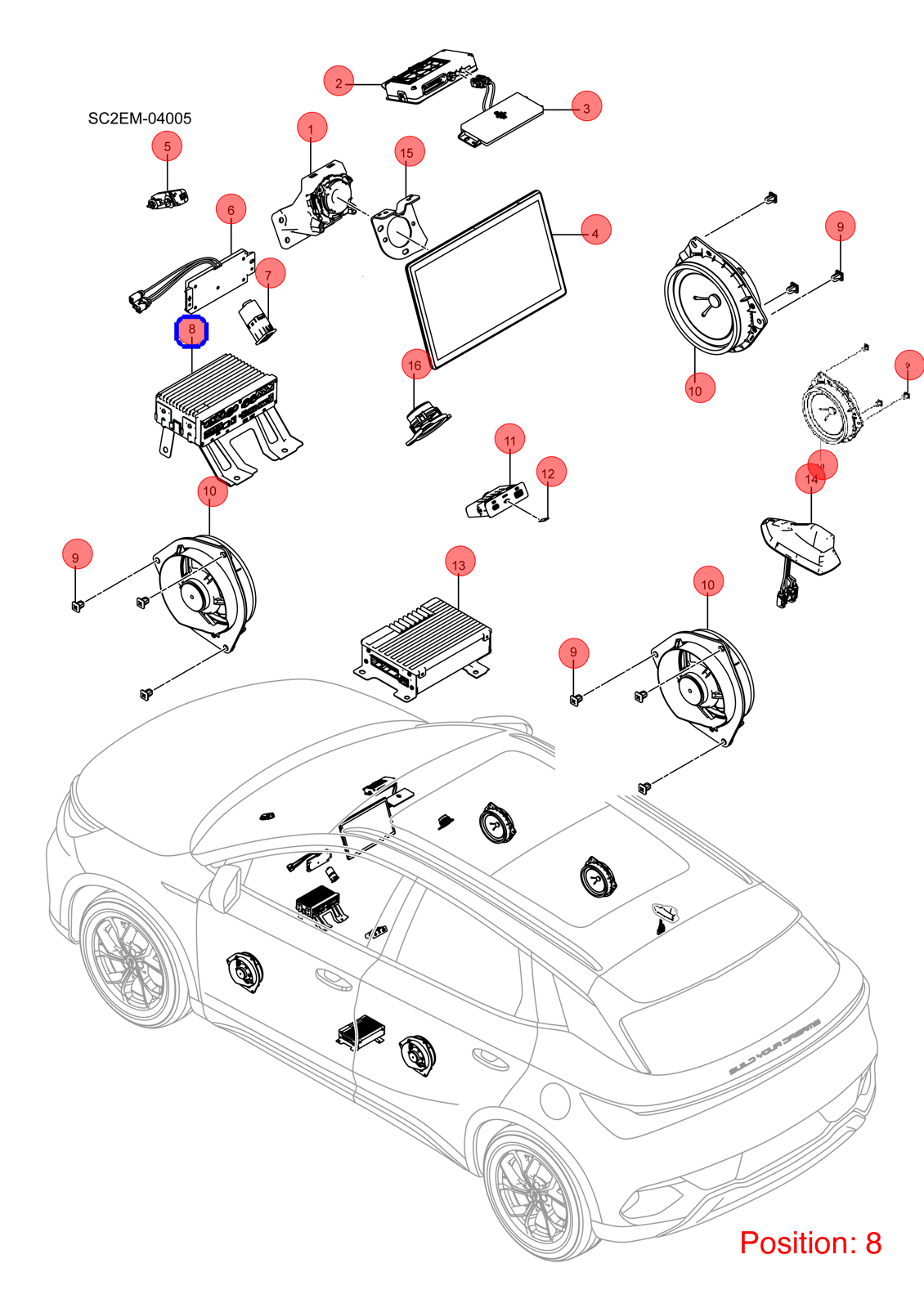 BYD Multimedia computer OEM 1383892100 SC2EM7924200CLY6 FOR Atto3 Yuan 1383892100-BYD_OEM