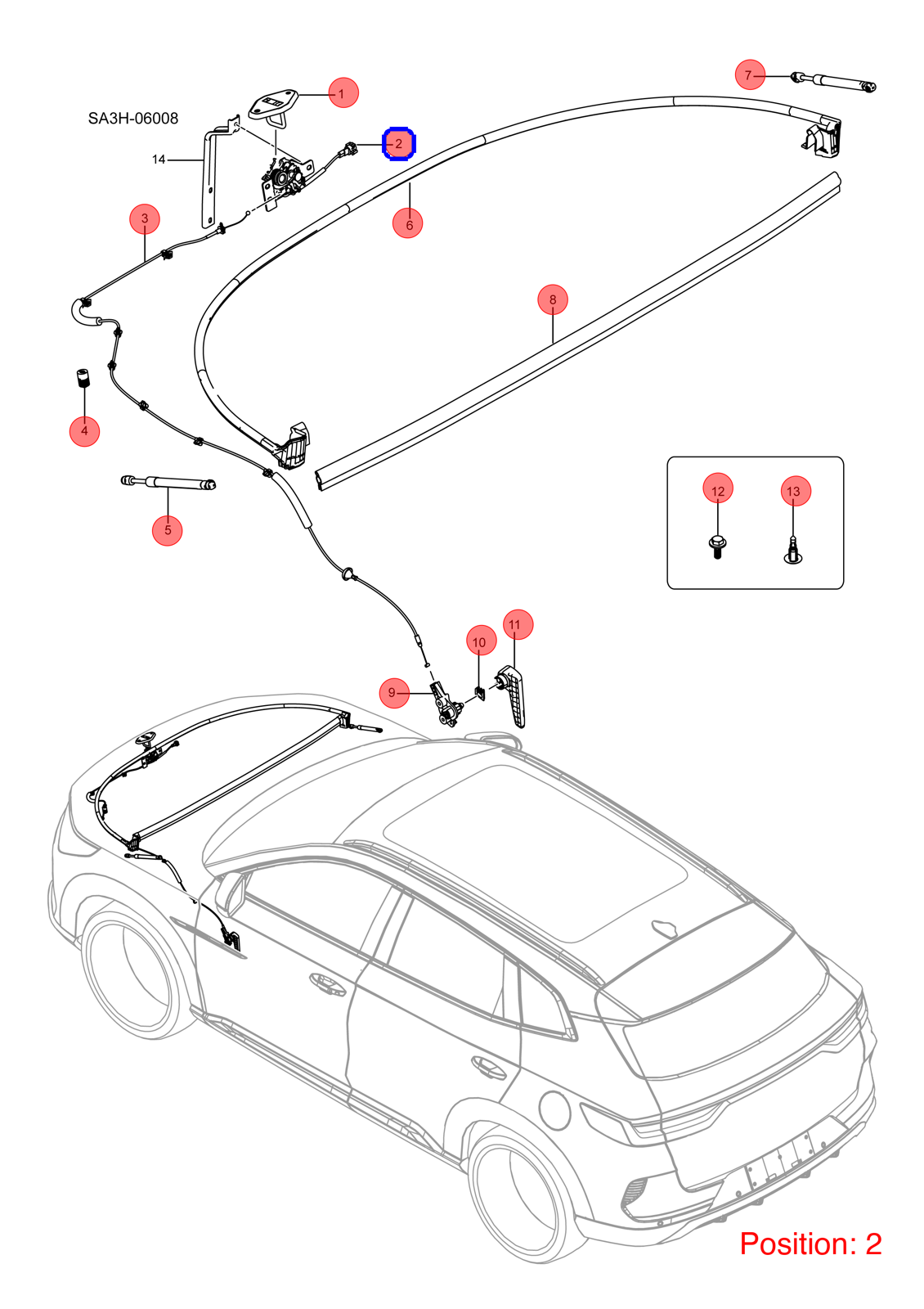 BYD Hood lock OEM 1384539300 SA3F8402530A FOR Song 1384539300-BYD_OEM