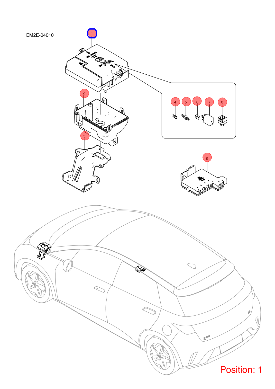 BYD Power distribution box OEM 1392618200 EM2E3722500Z FOR Dolphin 1392618200-BYD_OEM