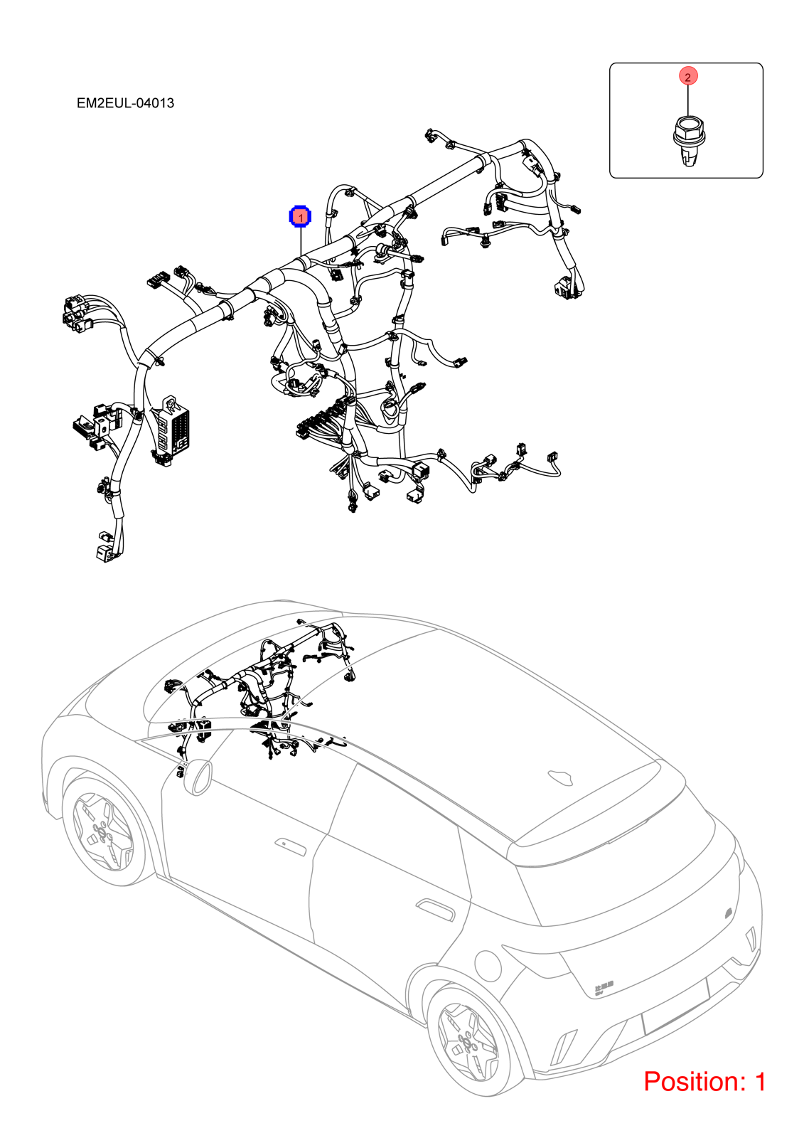 BYD Instrument panel wiring harness OEM 1406063200 EM2EYJ4003100D FOR Dolphin 1406063200-BYD_OEM