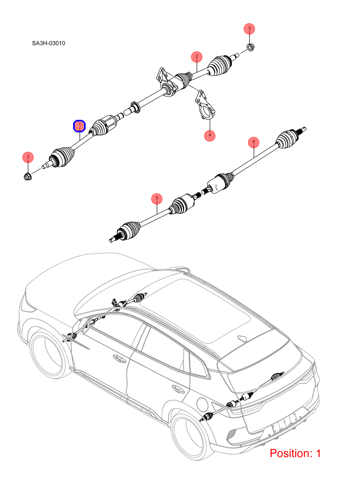 BYD Axle Shaft OEM 1408992700 SA3HE2203010B FOR Song 1408992700-BYD_OEM