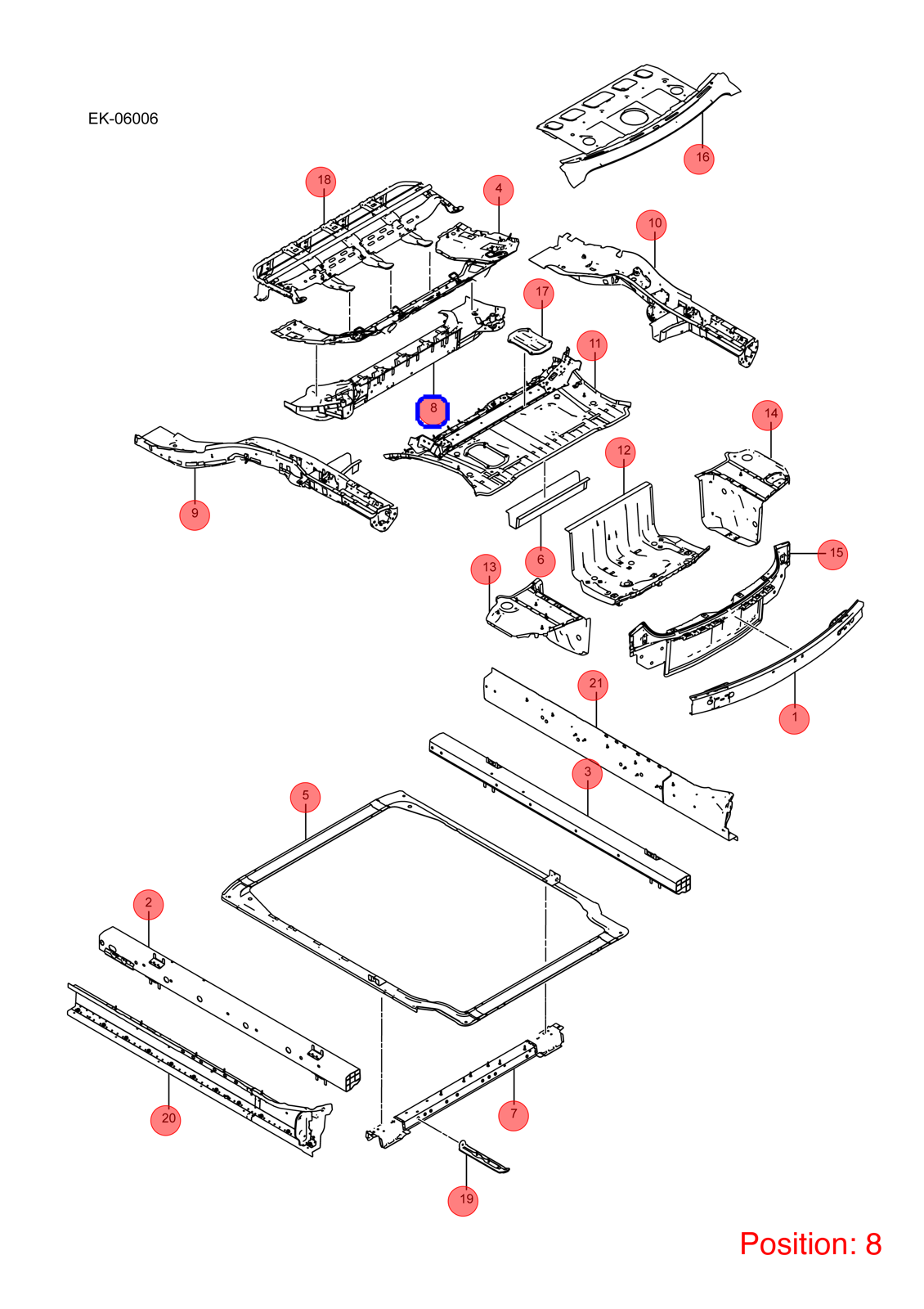 BYD Floor beam OEM 1425200500 EKEQ510132077 FOR Seal 1425200500-BYD_OEM
