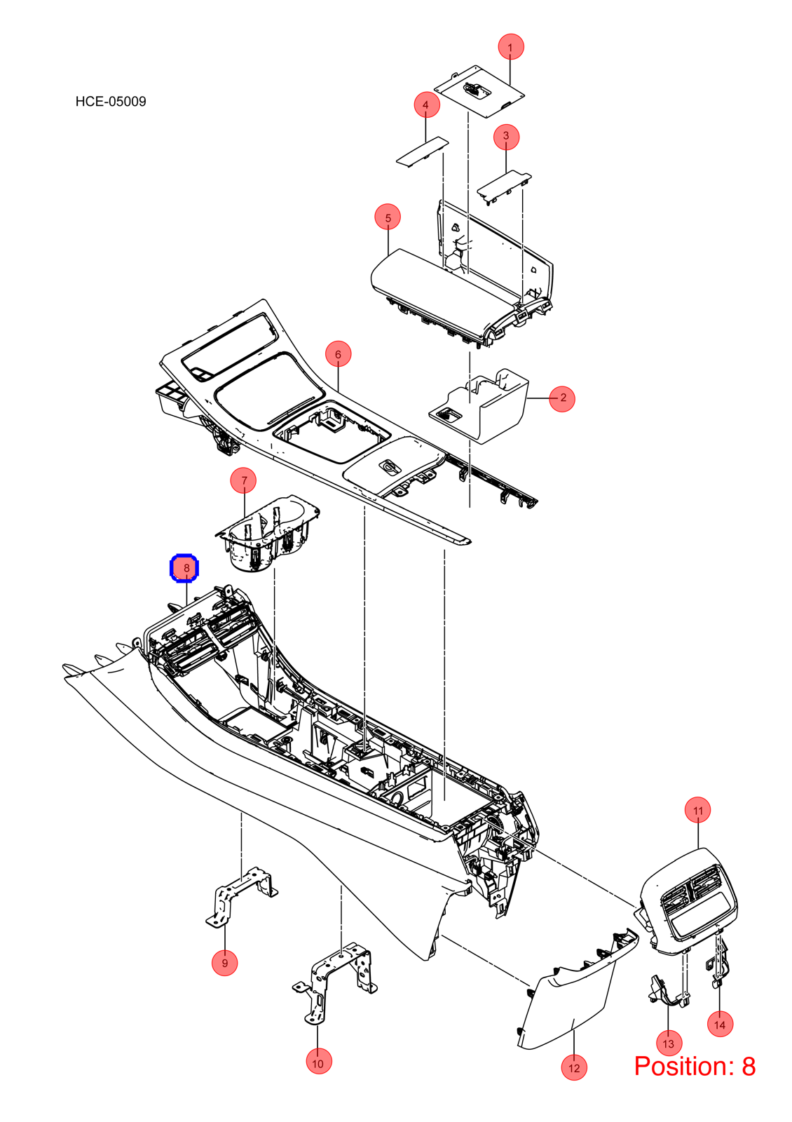BYD Armrest box OEM 1431706700 HCEN530510000ZM FOR Han 1431706700-BYD_OEM