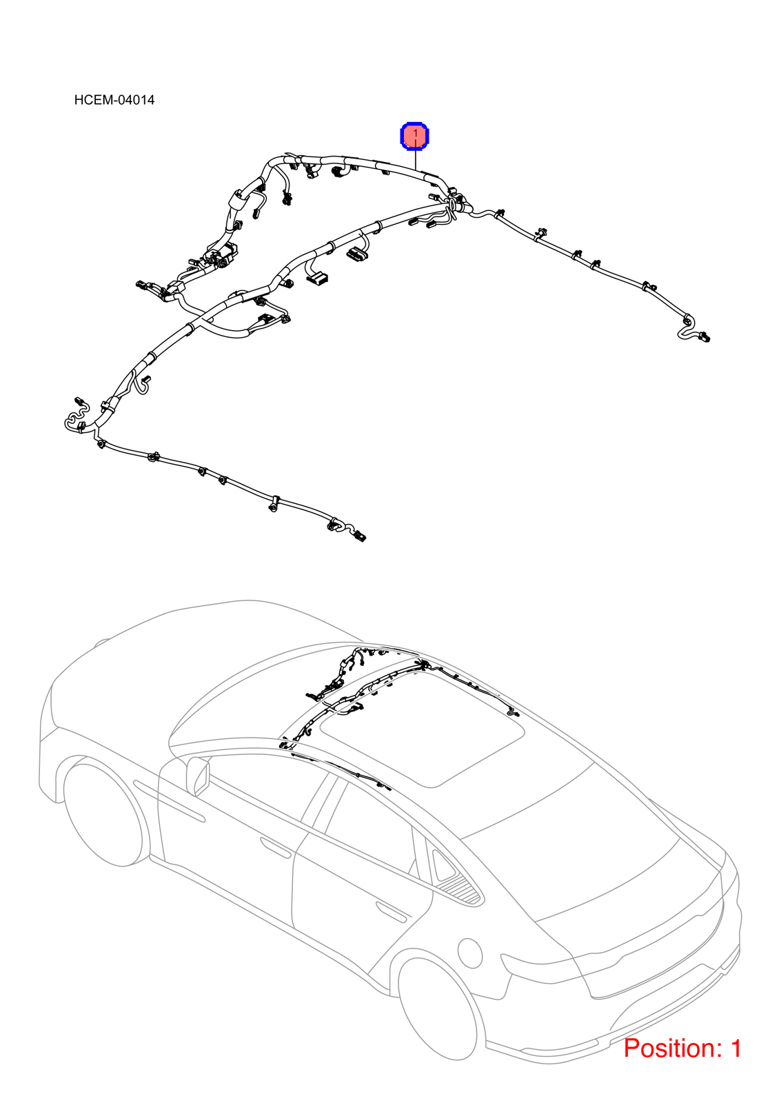 BYD Roof wiring harness OEM 1432667900 HCEF4002800M FOR Han 1432667900-BYD_OEM