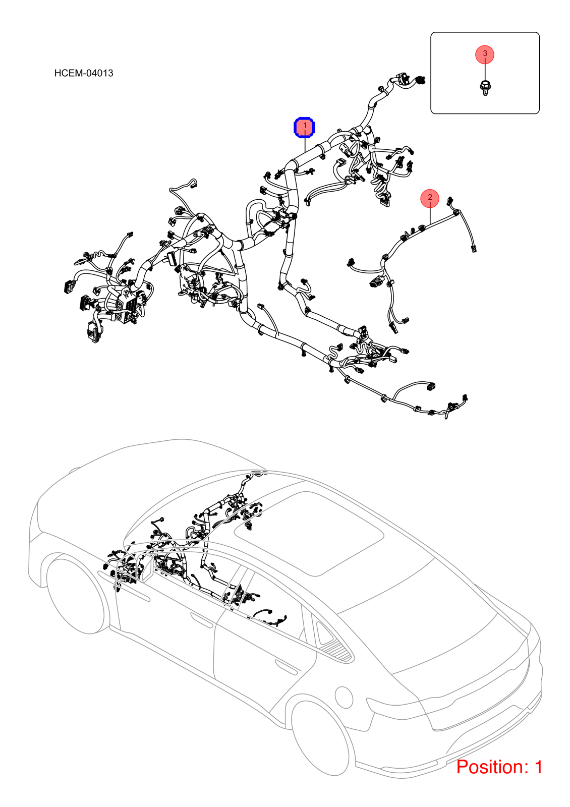 BYD Instrument panel wiring harness OEM 1432668100 HCEF4003100M FOR Han 1432668100-BYD_OEM