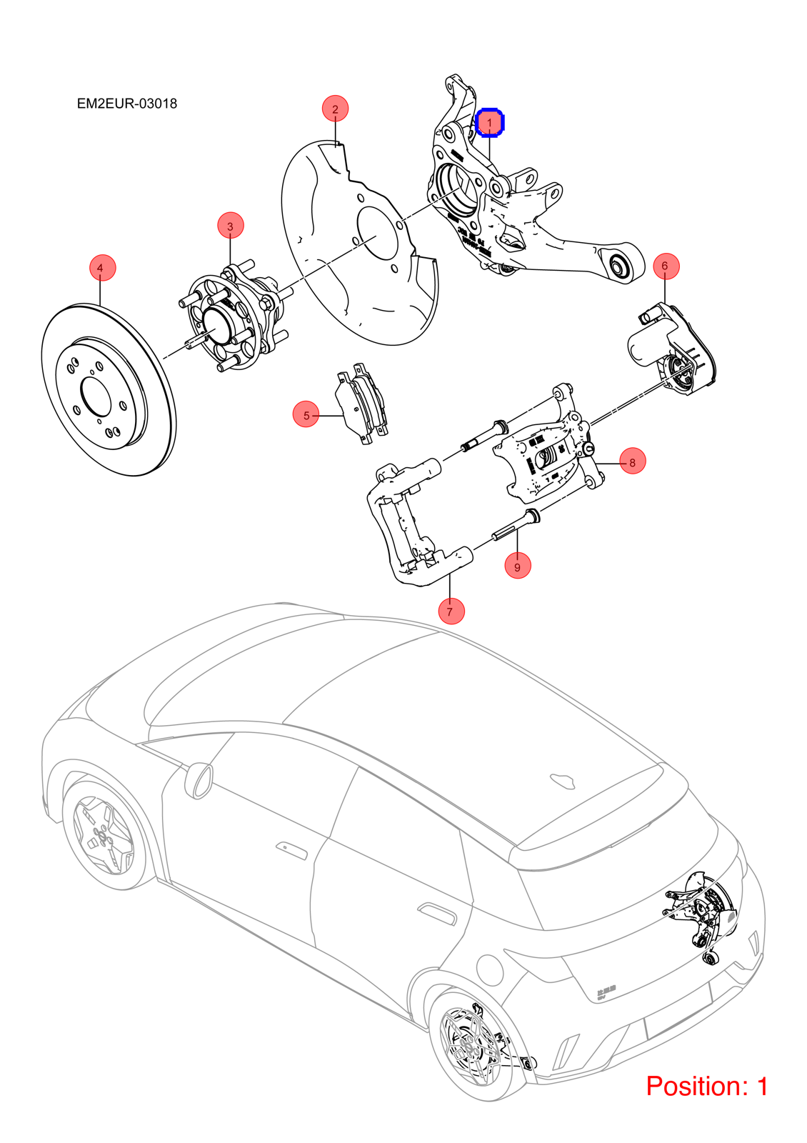 BYD Steering Knuckle OEM 1432905000 EM2EU2404101S FOR Dolphin 1432905000-BYD_OEM