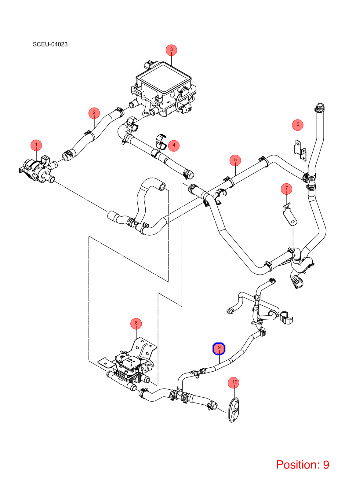 BYD Coolant Inlet Hose OEM 1433118300 SCEUA8101810A FOR Atto3 Yuan 1433118300-BYD_OEM
