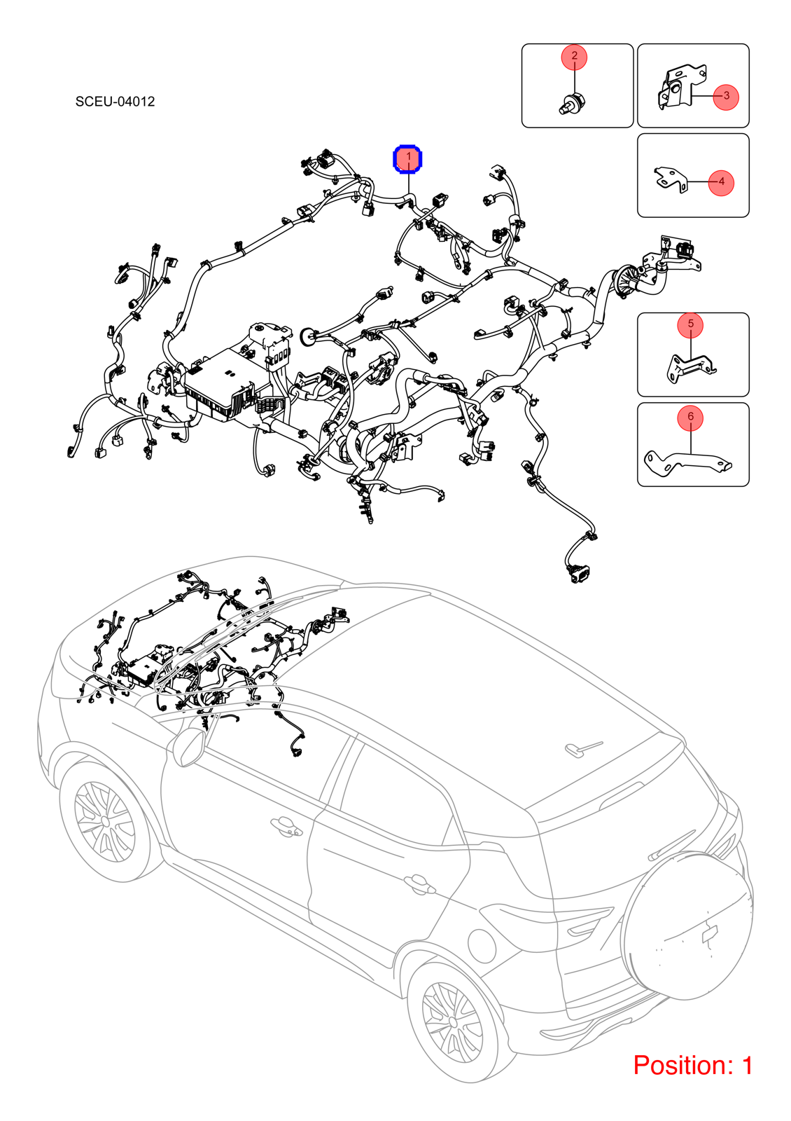 BYD Engine wiring harness OEM 1433119600 SCEUA4011100A FOR Atto3 Yuan 1433119600-BYD_OEM