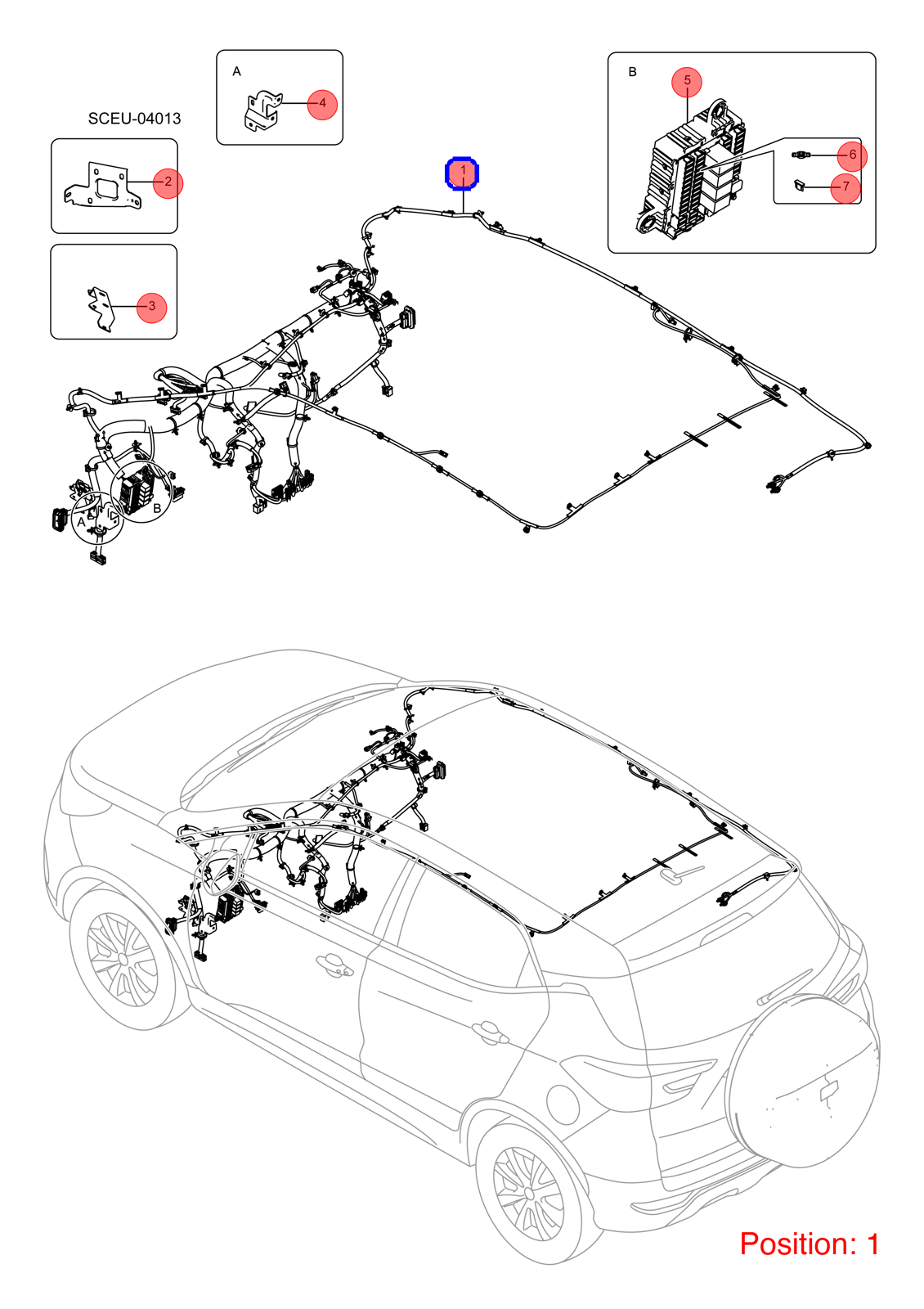 BYD Instrument panel wiring harness OEM 1433120800 SCEUA4003100B FOR Atto3 Yuan 1433120800-BYD_OEM