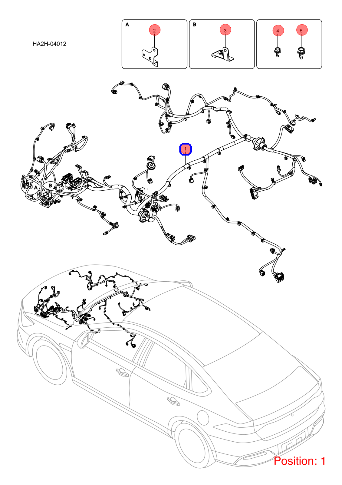 BYD Engine wiring harness OEM 1434671700 HA2HZ4011100E FOR Qin 1434671700-BYD_OEM