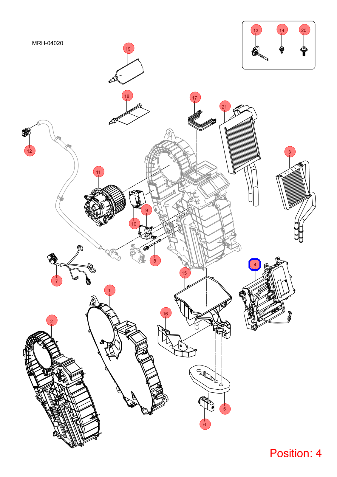 BYD Air conditioning heater OEM 1438193700 MRHB8101140B FOR DENZA 1438193700-BYD_OEM