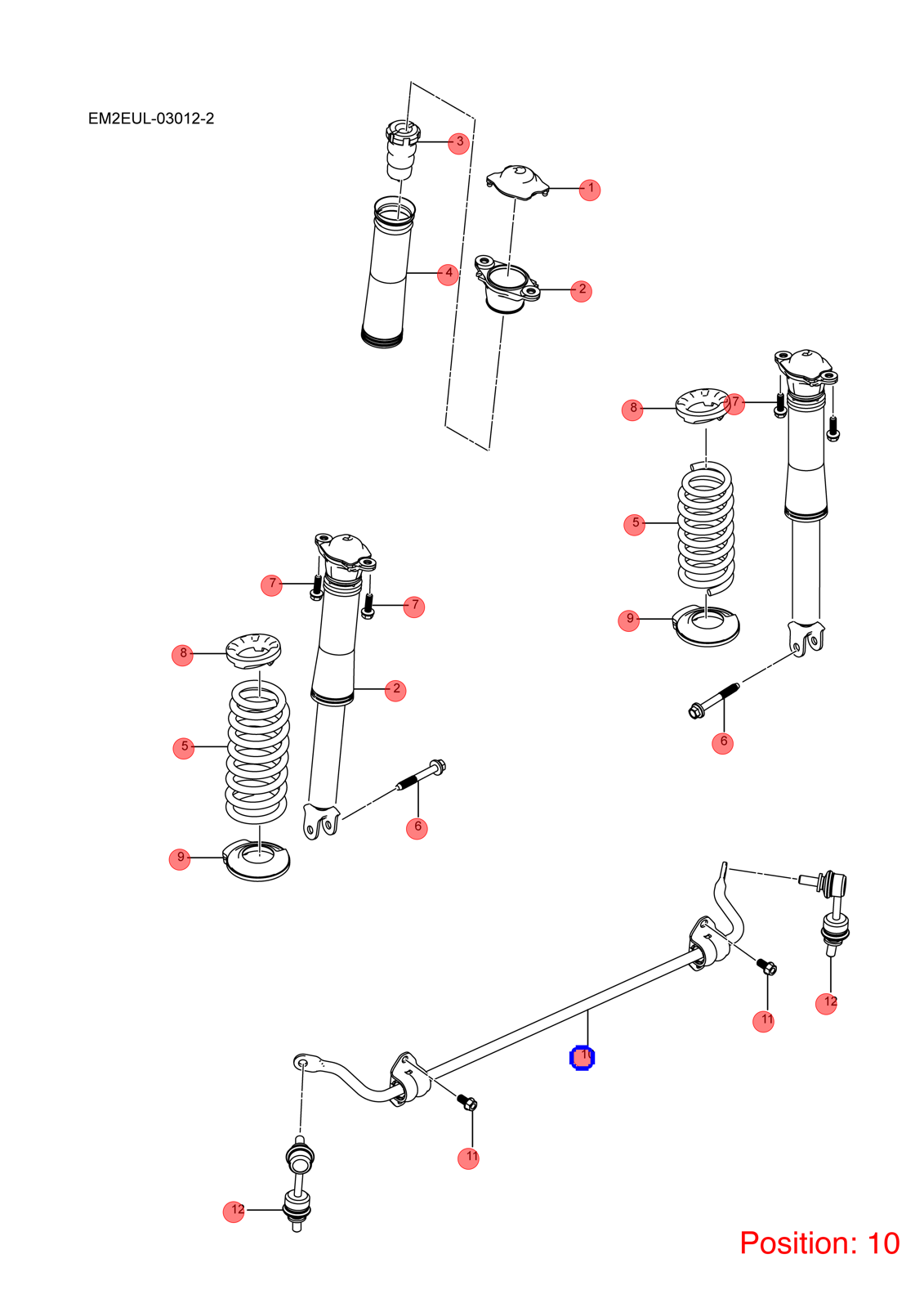 BYD Stabilizer OEM 1438703800 EM2EU2916010D1 FOR Dolphin 1438703800-BYD_OEM