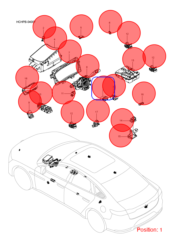 BYD USB port OEM 1441399800 HA2HJ7922010TF FOR Han Tang Atto3 Yuan Dolphin Qin KING Chazor Seal5 Destroyer 1441399800-BYD_OEM