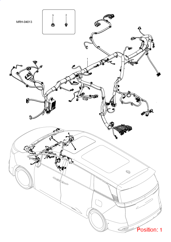 BYD Instrument panel wiring harness OEM 1444128600 MRHB4003110DD2 FOR DENZA 1444128600-BYD_OEM