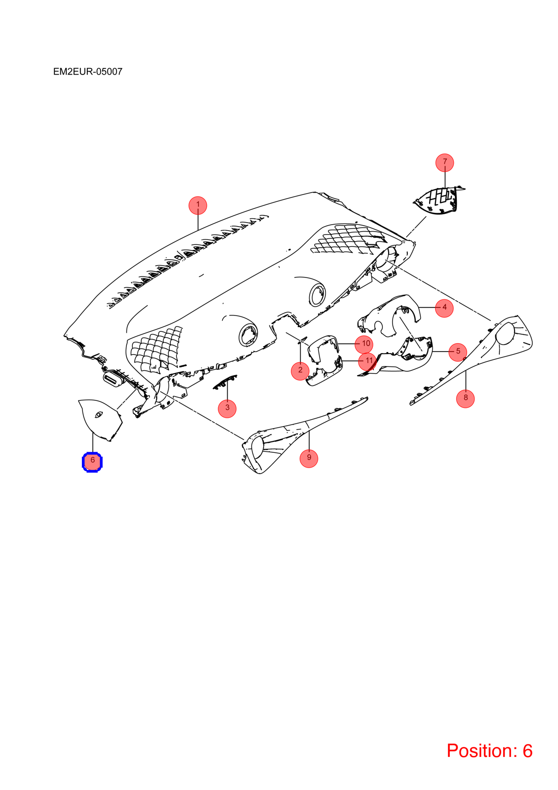 BYD Instrument panel side trim OEM 1447086900 EM2EY5306830A00A7 FOR Dolphin 1447086900-BYD_OEM